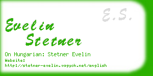 evelin stetner business card